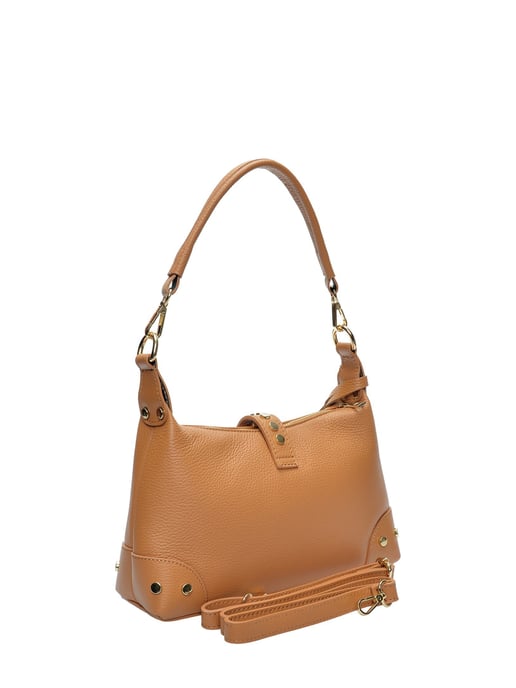 Anna Luchini Brown Rundleer Tas - Image 2