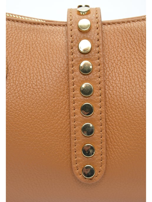 Anna Luchini Brown Rundleer Tas - Image 3