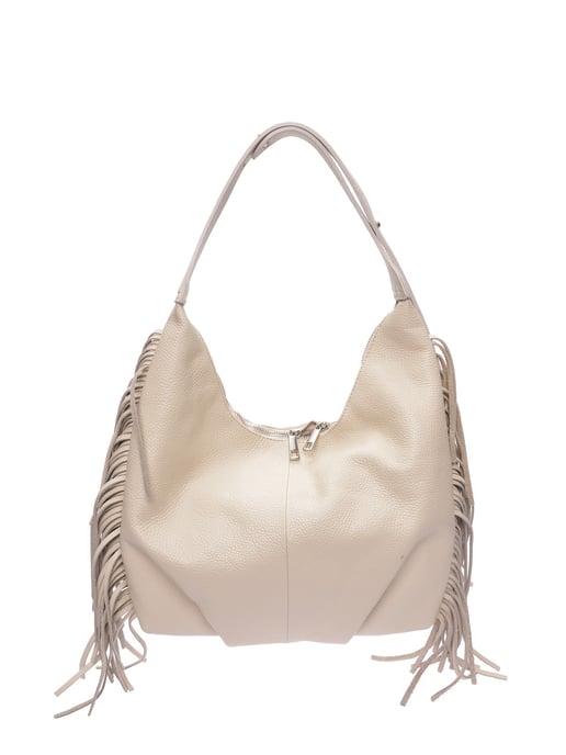 Isabella Rhea Beige Leather Bag - Image 1
