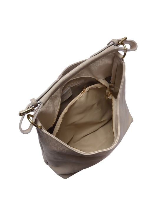 Anna Luchini Beige Rundleer Tas - Image 4