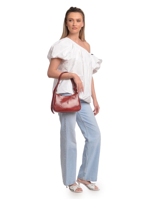 Isabella Rhea Rood Rundleer Tas - Image 5