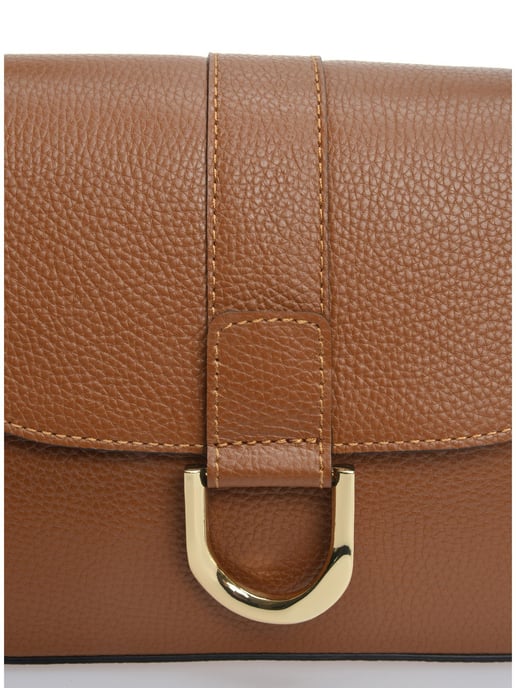 Anna Luchini Brown Rundleer Tas - Image 3