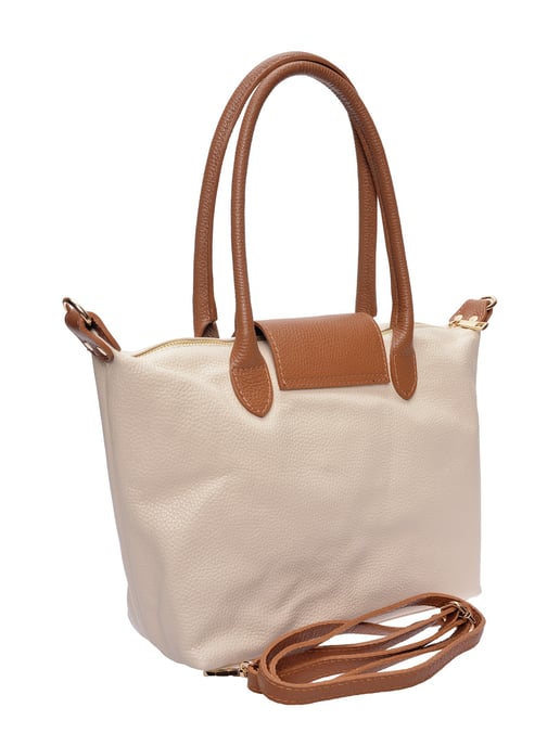 Anna Luchini Beige Rundleer Tas - Image 2