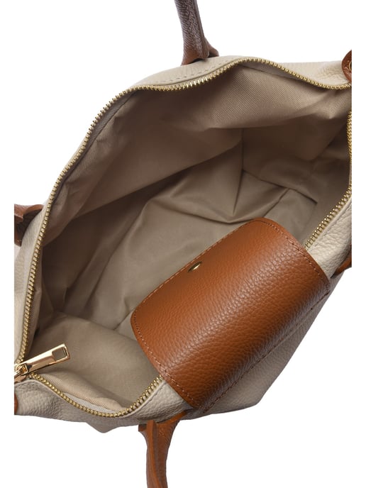 Anna Luchini Beige Rundleer Tas - Image 4