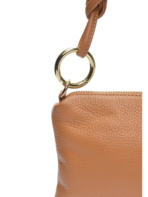 Anna Luchini Brown Rundleer Tas - Image 3
