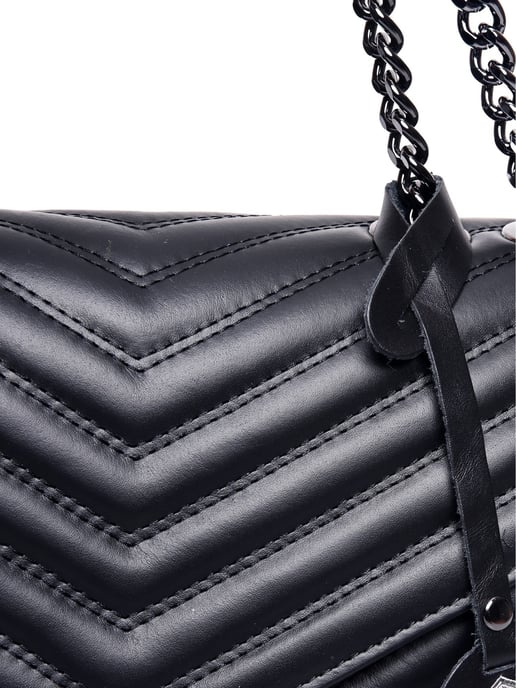 Luisa Vannini Zwart Rundleer Tas - Image 3
