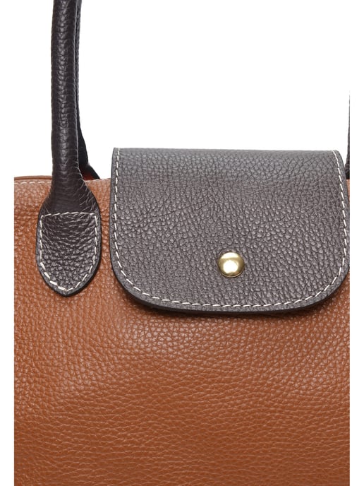 Anna Luchini Brown Rundleer Tas - Image 3