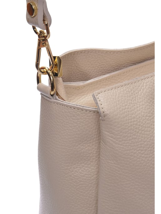 Isabella Rhea Beige Rundleer Tas - Image 3