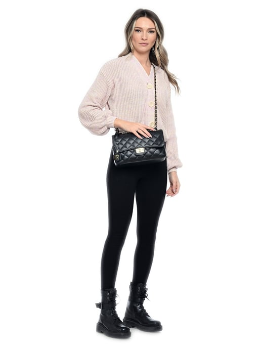 Isabella Rhea Zwart Rundleer Tas - Image 5