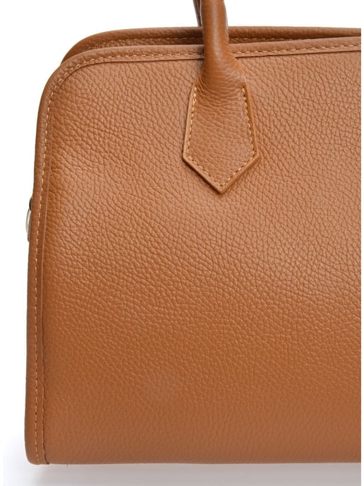 Anna Luchini Brown Rundleer Tas - Image 3