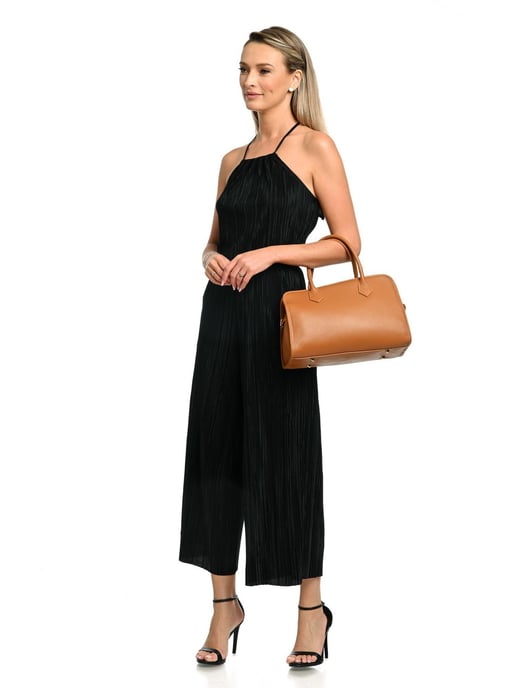 Anna Luchini Brown Rundleer Tas - Image 5