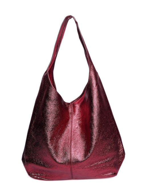 Luisa Vannini Rood Rundleer Tas - Image 1