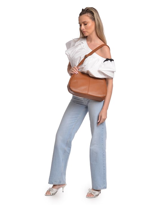 Isabella Rhea Brown Rundleer Tas - Image 4
