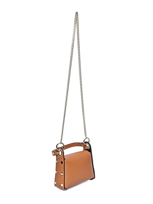 Anna Luchini Brown Rundleer Tas - Image 2