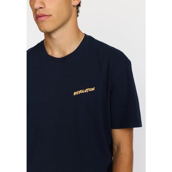 Revolution Printed t-shirt navy - Image 6