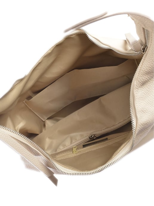Isabella Rhea Beige Rundleer Tas - Image 4