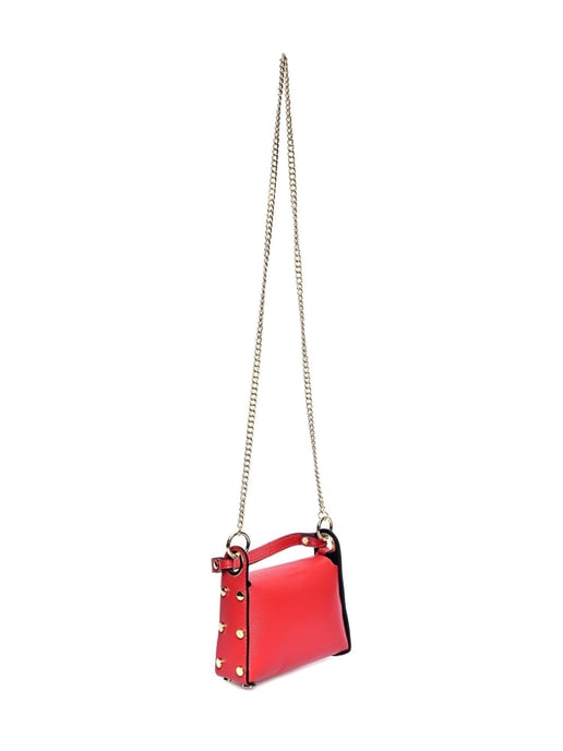 Anna Luchini Rood Rundleer Tas - Image 2