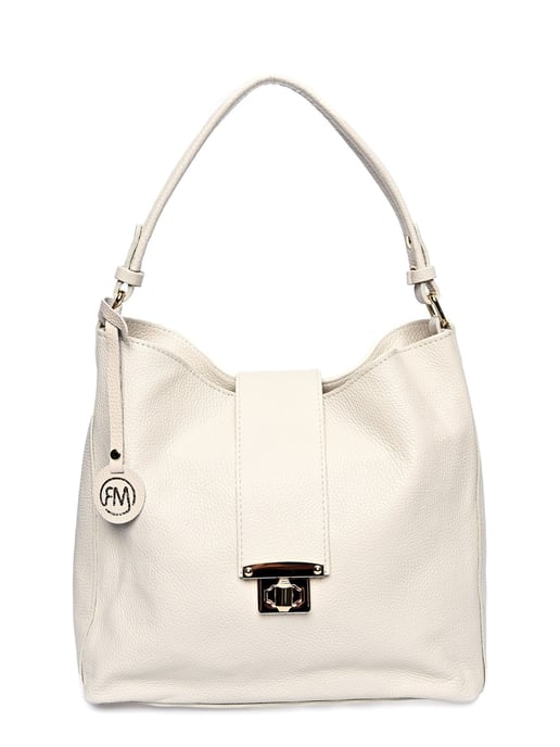 Roberta M Beige Rundleer Tas - Image 1
