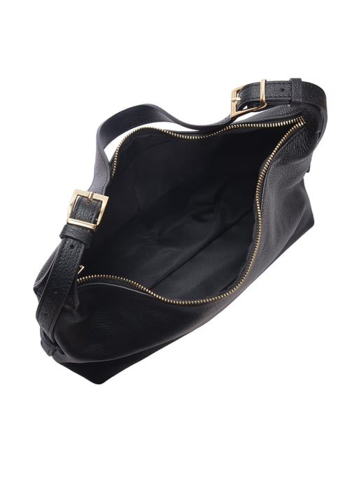 Isabella Rhea Zwart Rundleer Tas - Image 4
