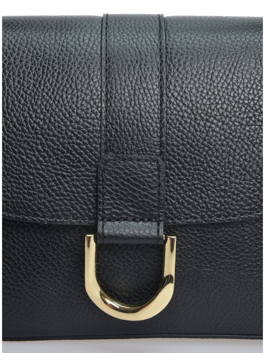 Anna Luchini Zwart Rundleer Tas - Image 3