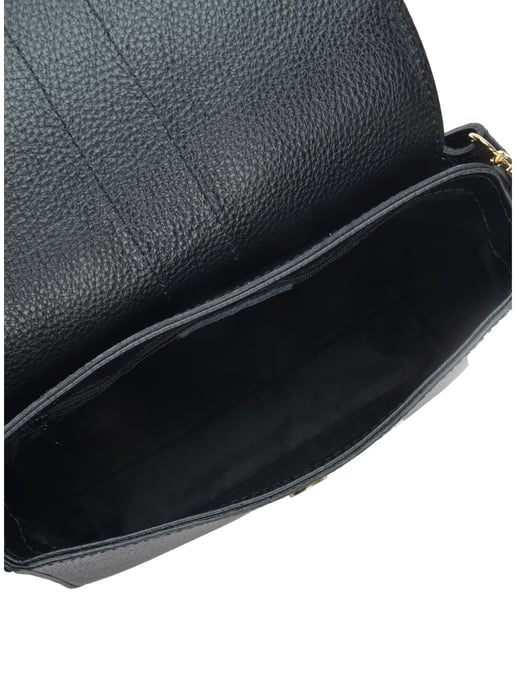 Anna Luchini Zwart Rundleer Tas - Image 4