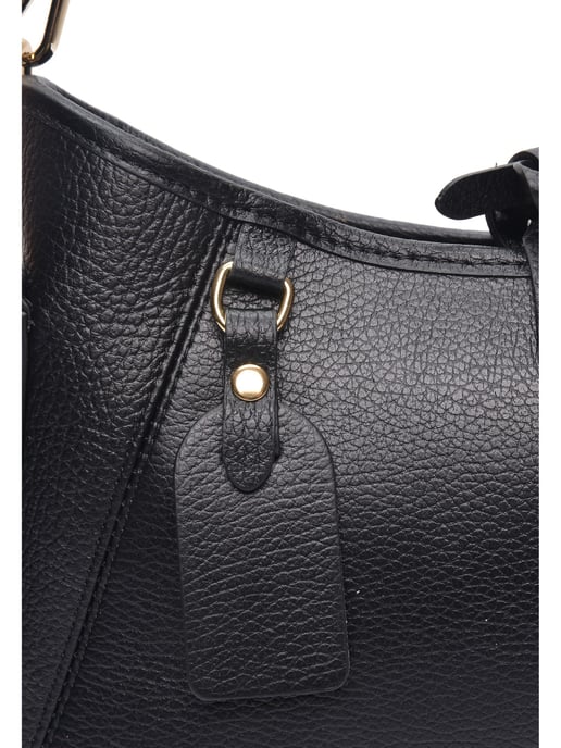 Anna Luchini Zwart Rundleer Tas - Image 3