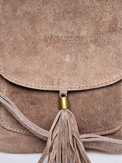 Anna Luchini Beige Rundleer Tas - Image 3