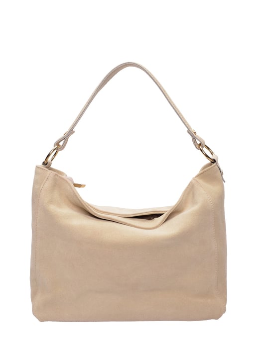 Isabella Rhea Beige Rundleer Tas - Image 1