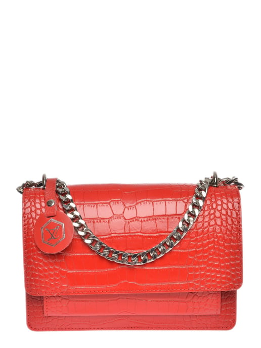 Luisa Vannini Rood Rundleer Tas - Image 1