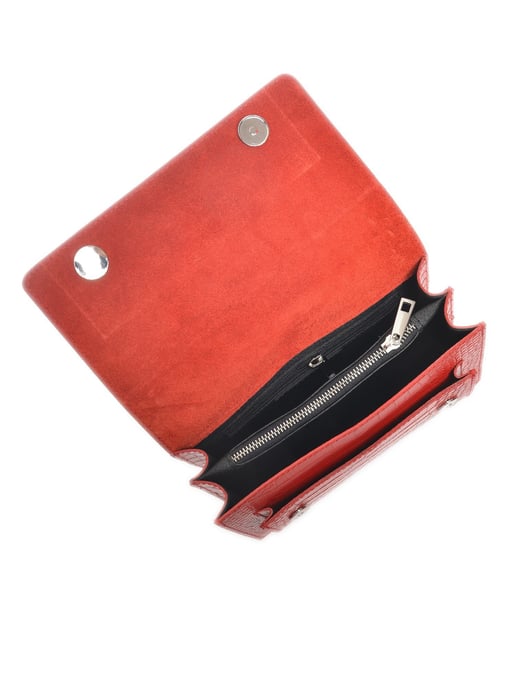 Luisa Vannini Rood Rundleer Tas - Image 4