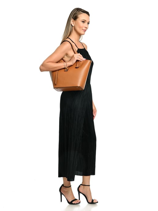 Isabella Rhea Brown Rundleer Tas - Image 5