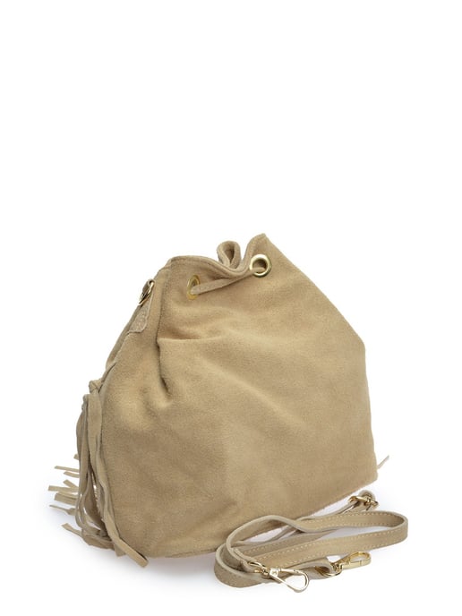 Roberta M Beige Rundleer Tas - Image 2