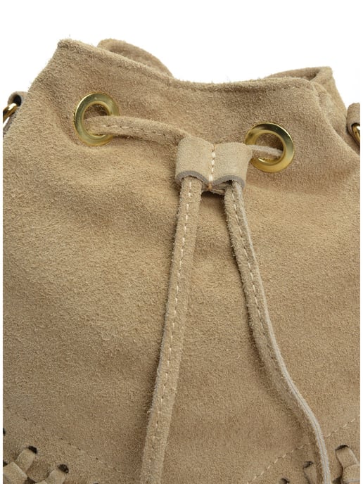 Roberta M Beige Rundleer Tas - Image 3
