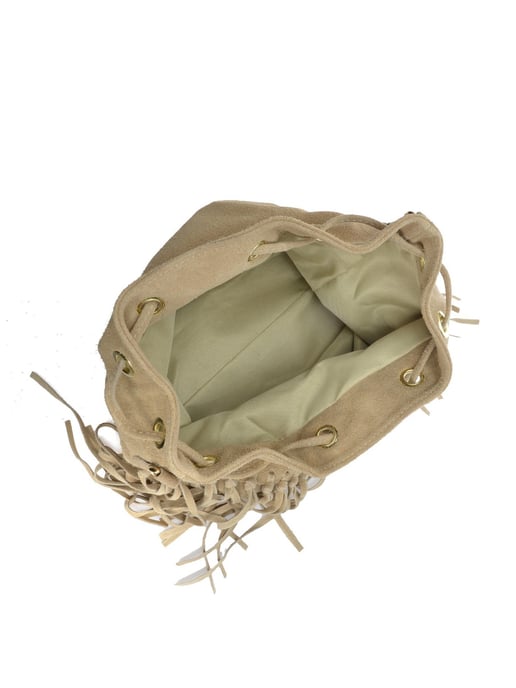 Roberta M Beige Rundleer Tas - Image 4