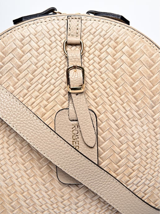 Roberta M Beige Rundleer Tas - Image 3