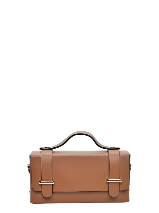 Isabella Rhea Brown Rundleer Tas - Image 1