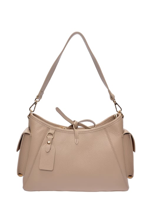 Anna Luchini Beige Rundleer Tas - Image 1