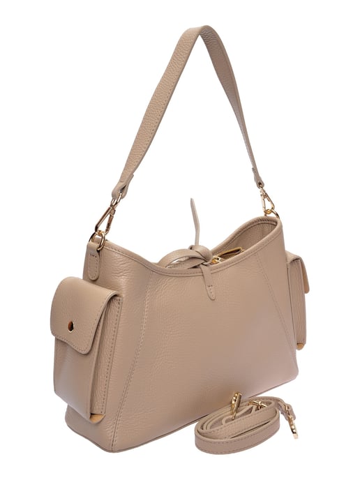 Anna Luchini Beige Rundleer Tas - Image 2