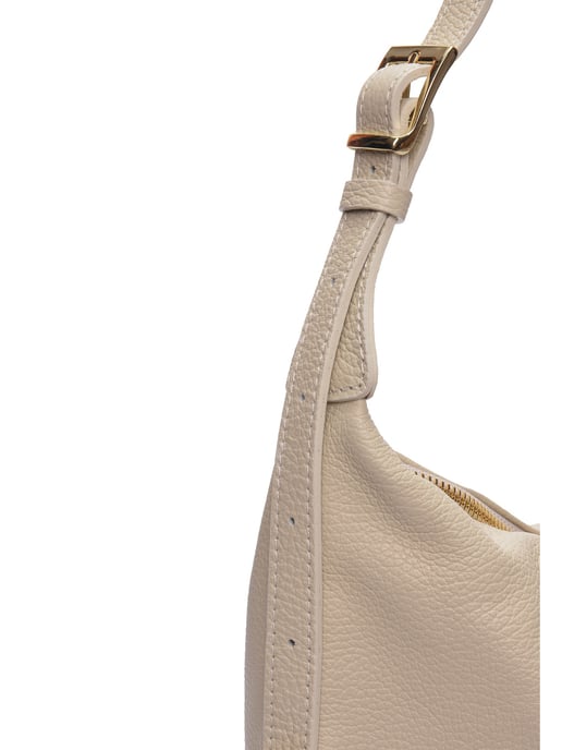 Isabella Rhea Beige Rundleer Tas - Image 3