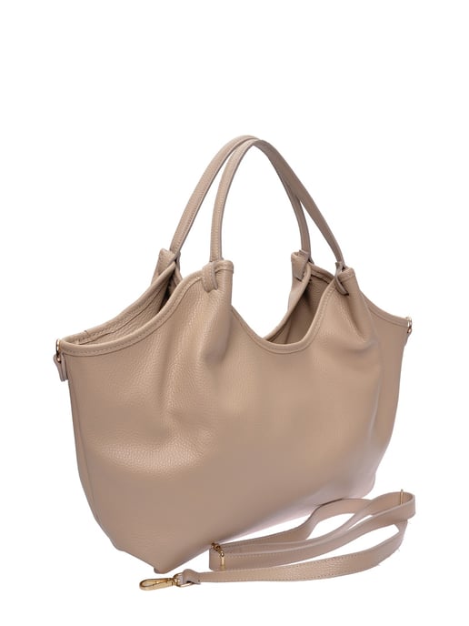 Isabella Rhea Beige Rundleer Tas - Image 2