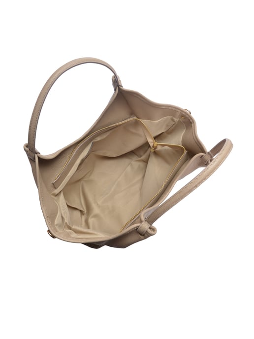 Isabella Rhea Beige Rundleer Tas - Image 4