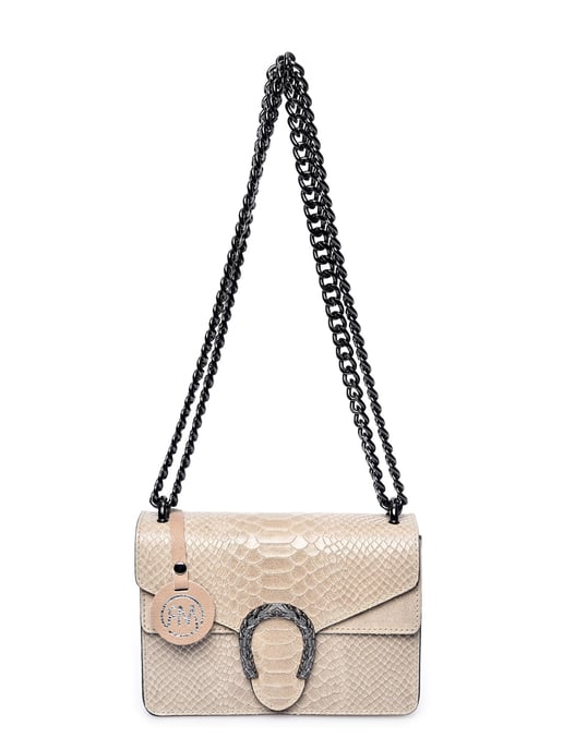 Roberta M Beige Rundleer Tas - Image 1