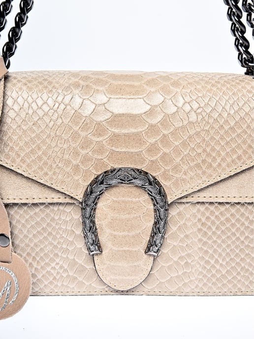 Roberta M Beige Rundleer Tas - Image 3