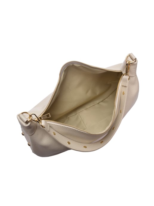 Isabella Rhea Beige Rundleer Tas - Image 4