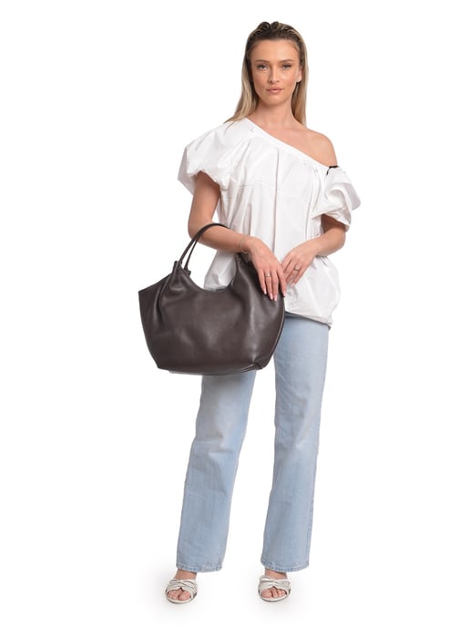 Isabella Rhea Bordeauxrood Rundleer Tas - Image 5