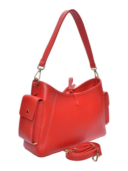 Anna Luchini Rood Rundleer Tas - Image 2