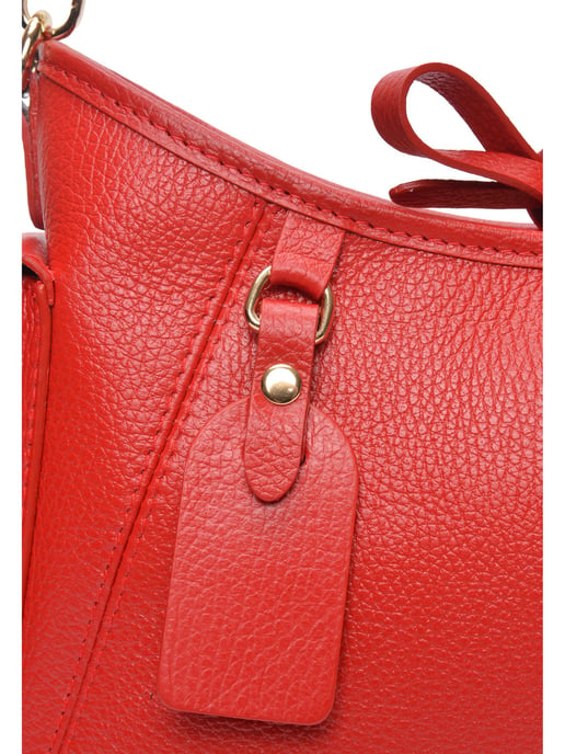 Anna Luchini Rood Rundleer Tas - Image 3
