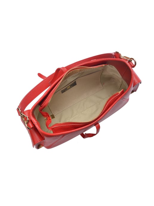 Anna Luchini Rood Rundleer Tas - Image 4