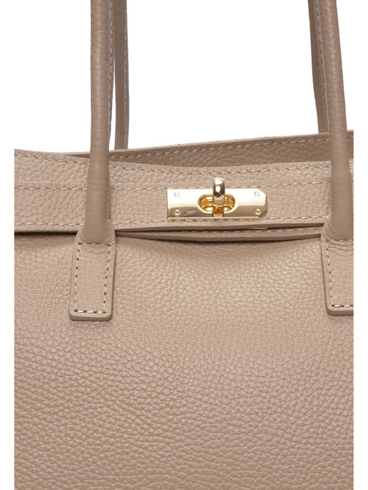 Isabella Rhea Beige Rundleer Tas - Image 3