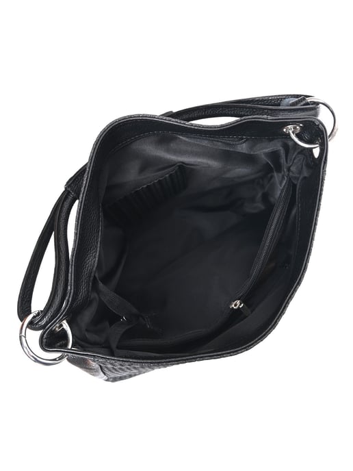 Luisa Vannini Zwart Rundleer Tas - Image 4